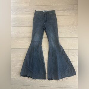 Free people just float on flare jeans washed black size 27